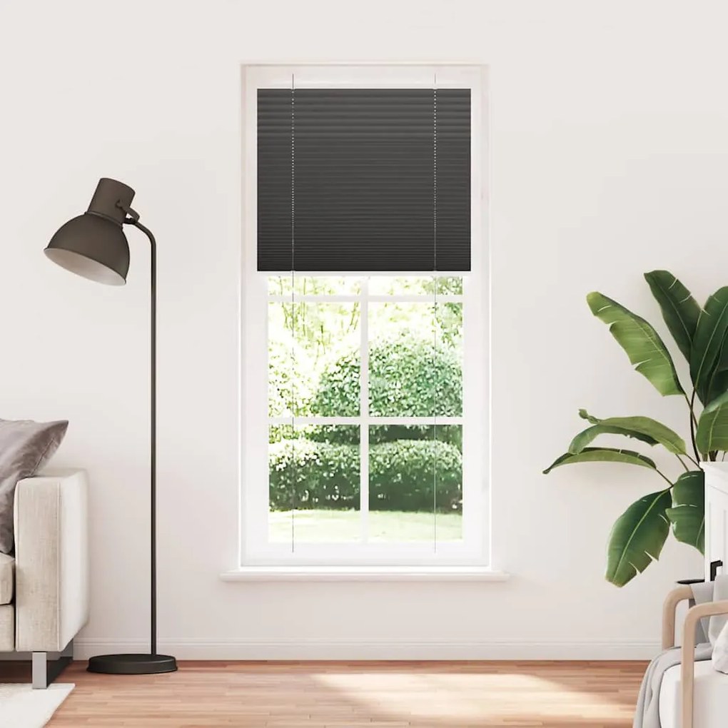 pliszírozott redőny fekete 100x200 cm szövetszélesség 99,4 cm