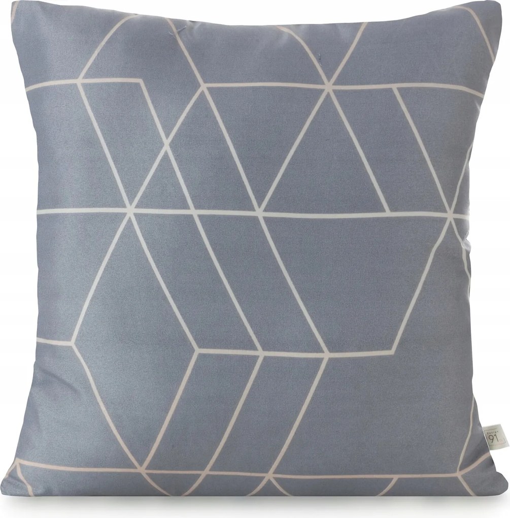 Geo Jancsi párnahuzat 40x40 cm acél mikroszálas dekoratív