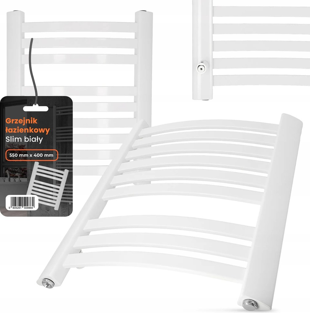 Fürdőszobai radiátor Slim létra radiátor létra 550 x 400 mm Bi 2G-T