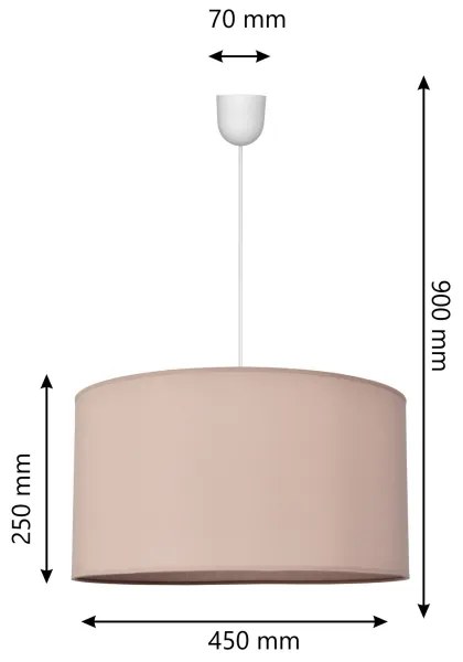Csillár zsinóron ALBA 1xE27/15W/230V á. 45 cm bézs
