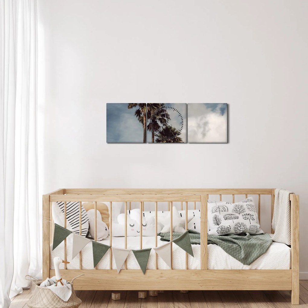 Kép - Pálma dráma (órával) (90x30 cm)