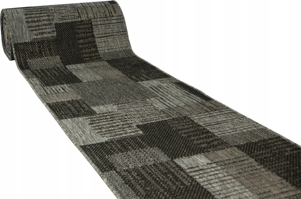 100 cm széles Sötétszürke Gumírozott Futószőnyeg Zsinóros Scandigel