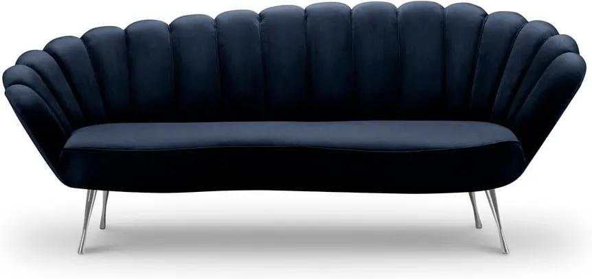 Varenne sötétkék bársony aszimmetrikus kanapé, 224 cm - Interieurs 86