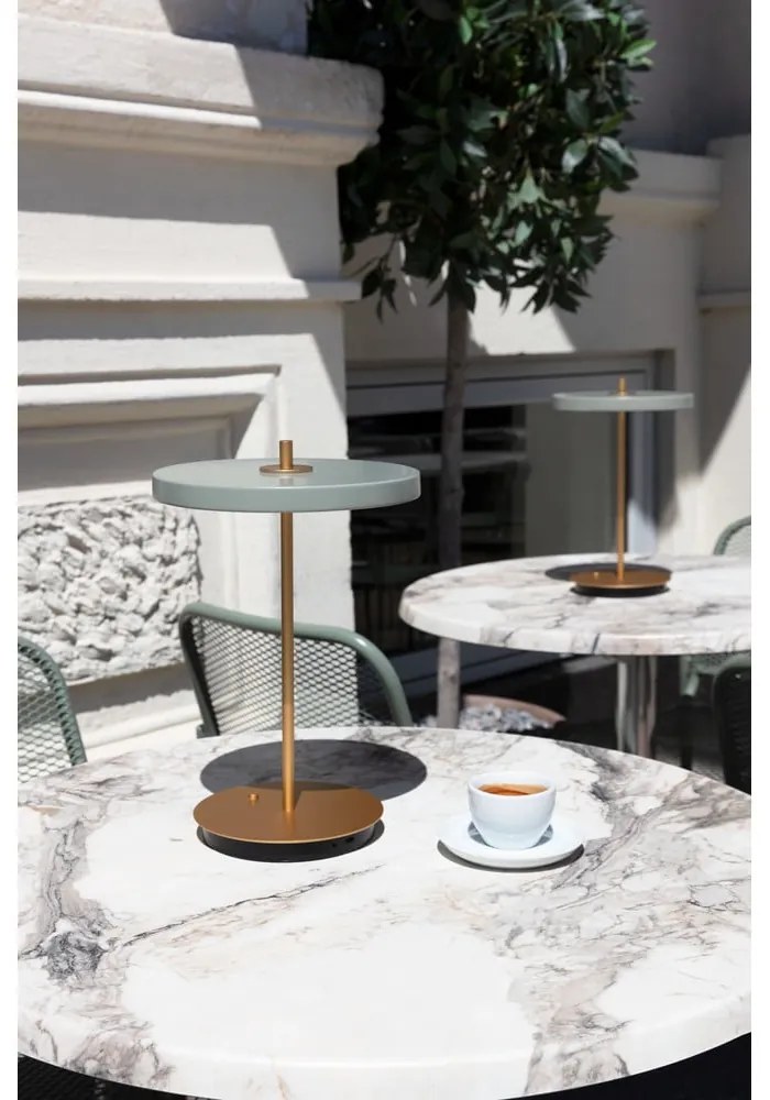 Világoszöld LED szabályozható asztali lámpa fém búrával (magasság 31 cm) Asteria Move – UMAGE