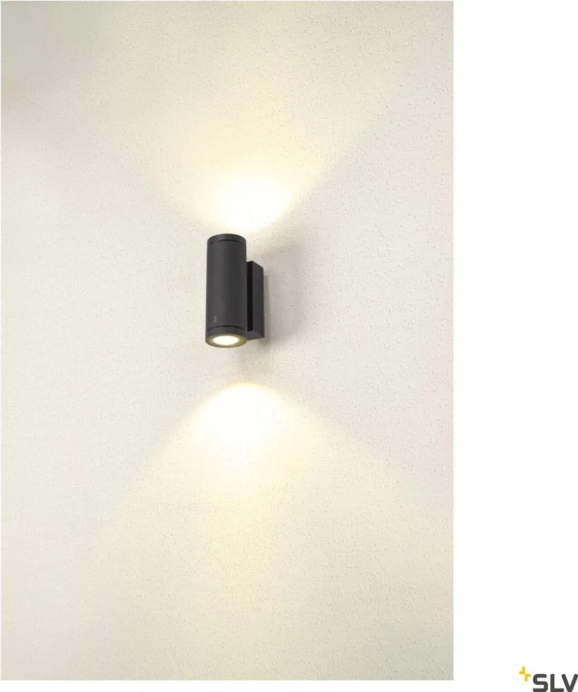 SLV 1003424 ENOLA ROUND Modern Kültéri Fali Lámpa Antracit, Átlátszó LED IP65