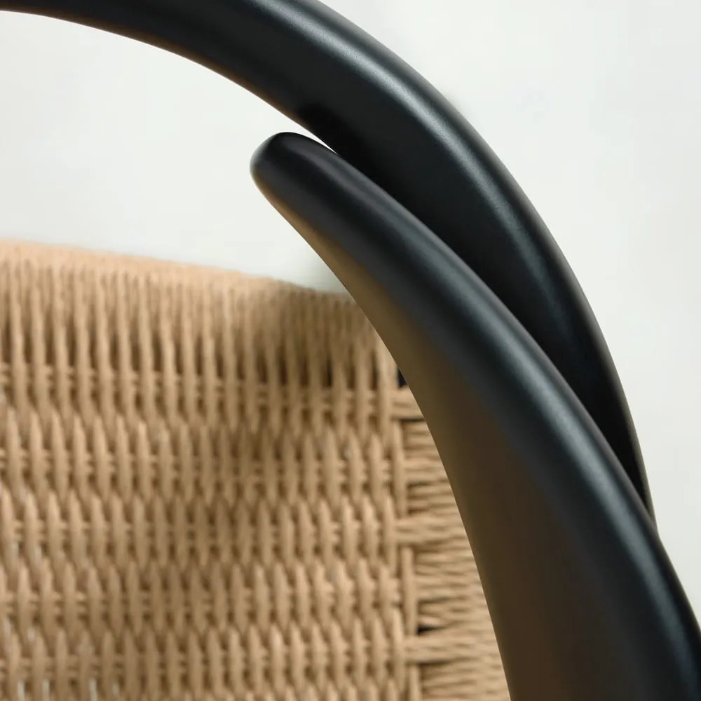 Glynis bézs-fekete eukaliptuszfa kerti szék - Kave Home