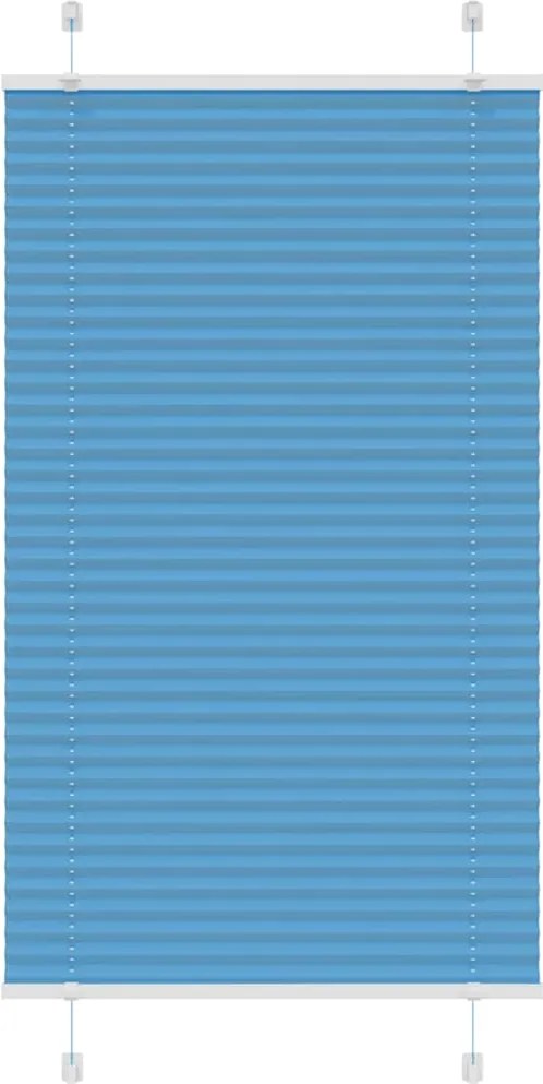 vidaXL pliszírozott redőny kék 75x150 cm szövetszélesség 74,4 cm
