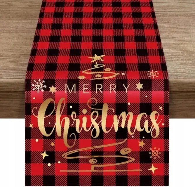 Ünnepi Asztali Futó Karácsonyi Terítő 180x33 cm Különböző Minták Közül Választhat