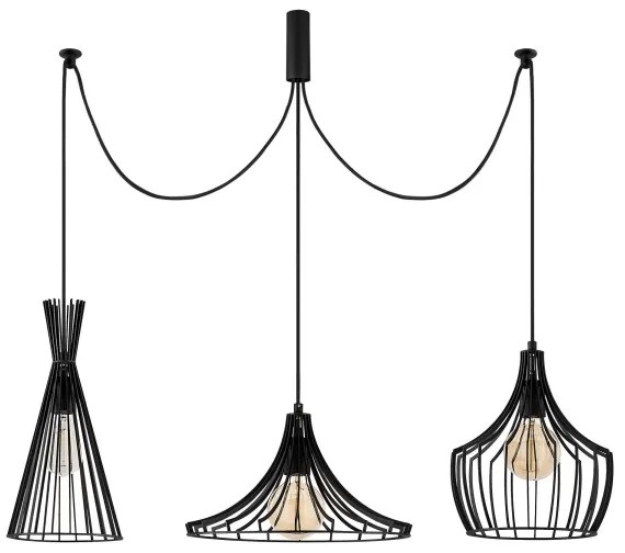 Csillár zsinóron MEZOPOTAMYA 3xE27/40W/230V pók