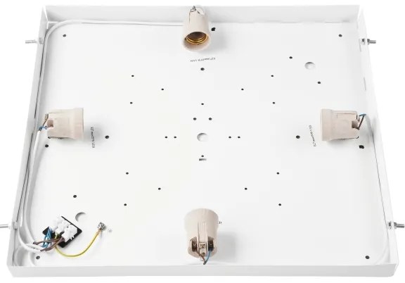 Mennyezeti lámpa OAK SQUARE 4xE27/15W/230V 48x48 cm tölgy/fehér