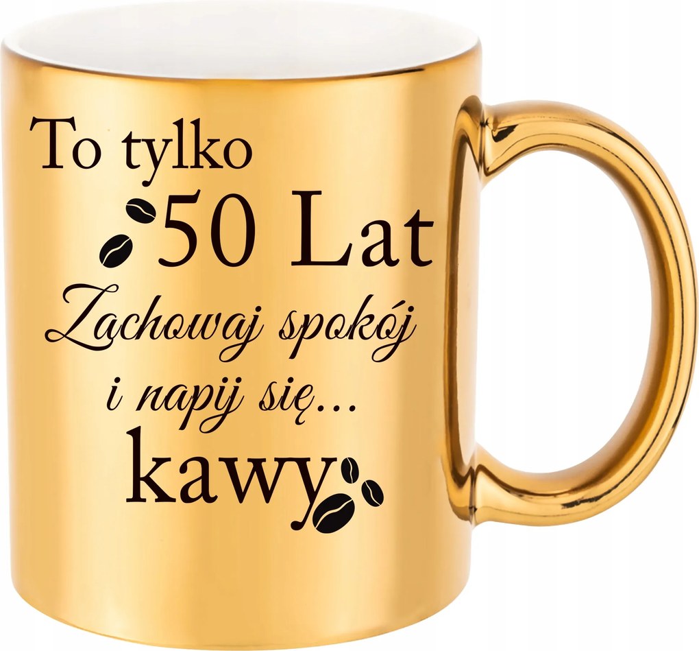 Arany Bögre Ajándék Születésnapra Karácsonyra 40 50 60 70 év Csomagolás 330ml