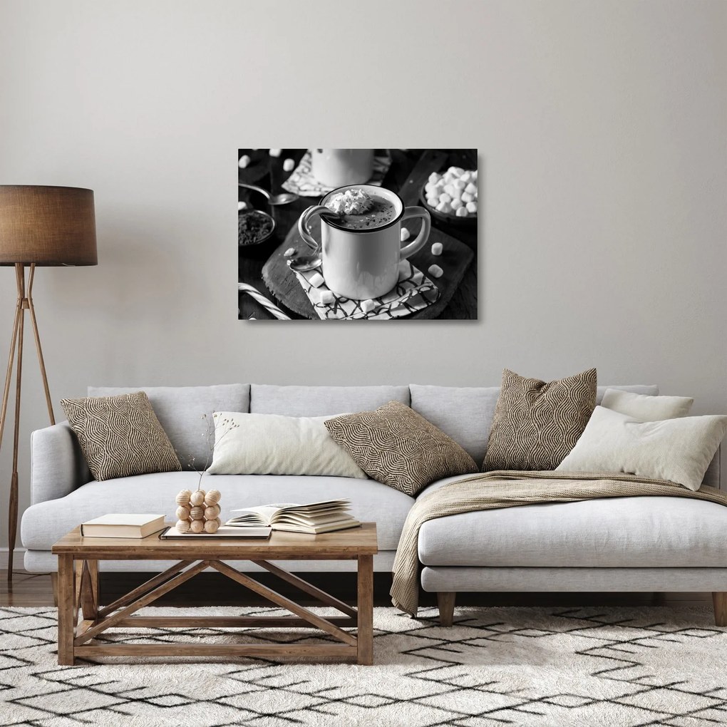 Üveg kép - Karácsonyi forró csokoládé (70x50 cm)