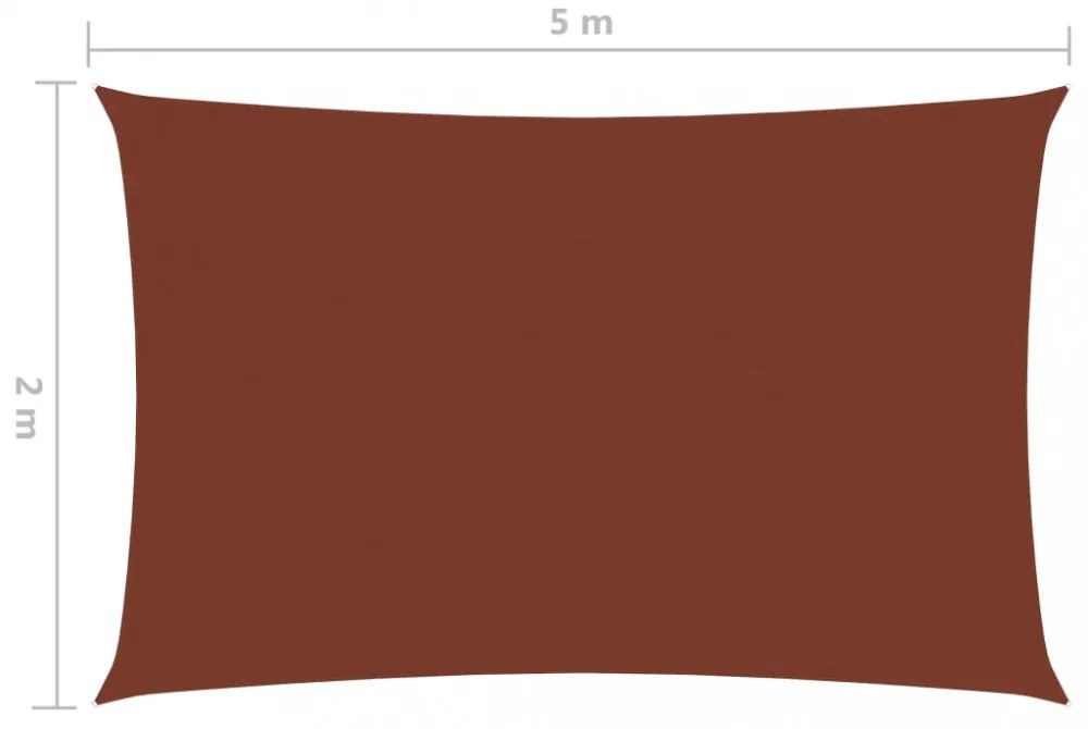 vidaXL terrakotta téglalap alakú oxford-szövet napvitorla 2 x 5 m