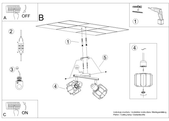 Sollux SL.1112 - Spotlámpa BELUCI 2xE14/40W/230V fehér