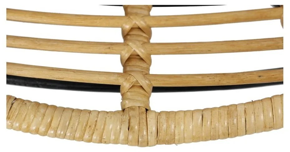 2 db rattan étkezőszék Carla és fekete asztal Strong - Bonami Essentials