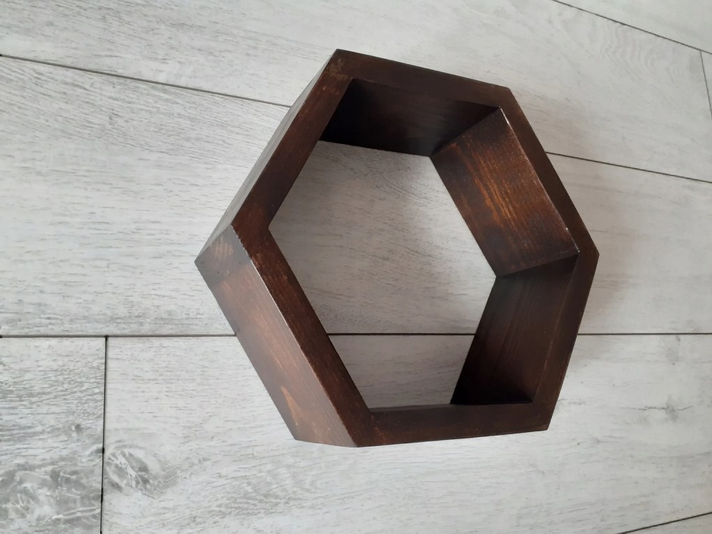 Fa Polc Méhsejt Hexagon Wenge
