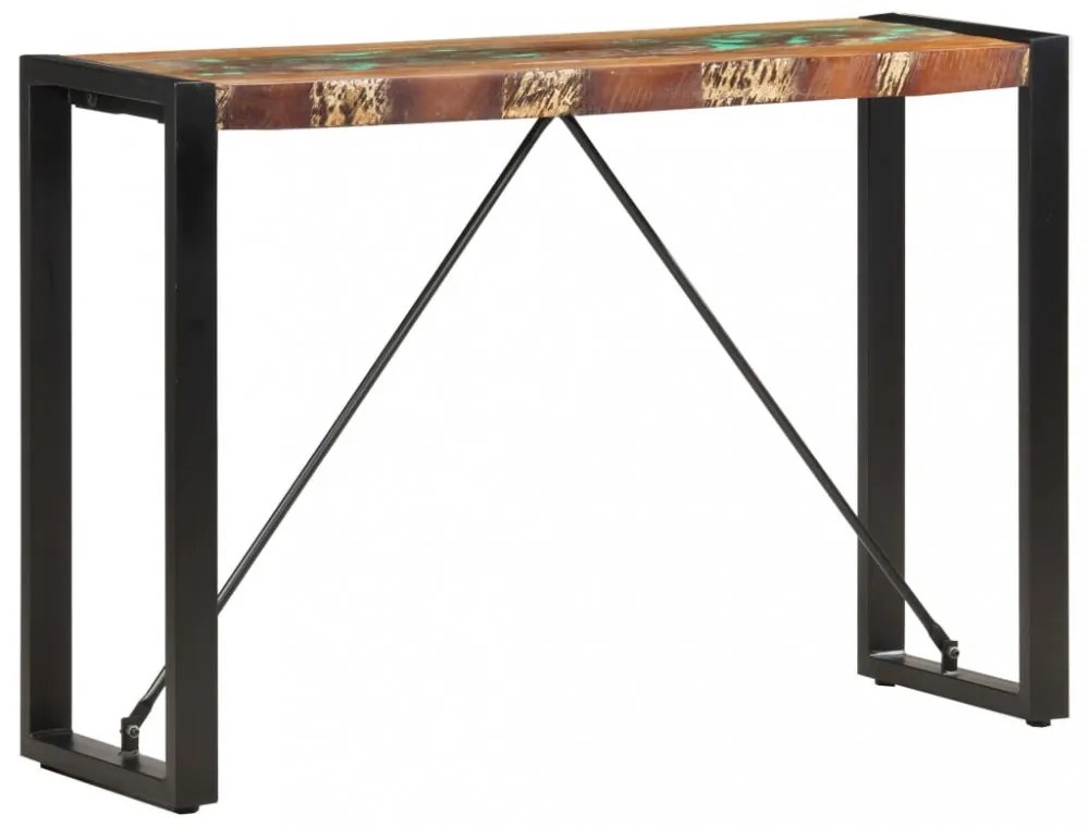 tömör újrahasznosított fa tálalóasztal 110 x 35 x 76 cm