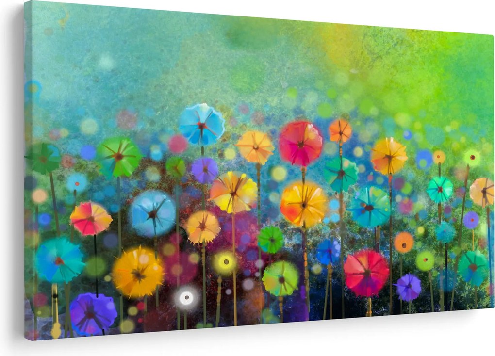 Kép - Absztrakt virágok (90x60 cm)