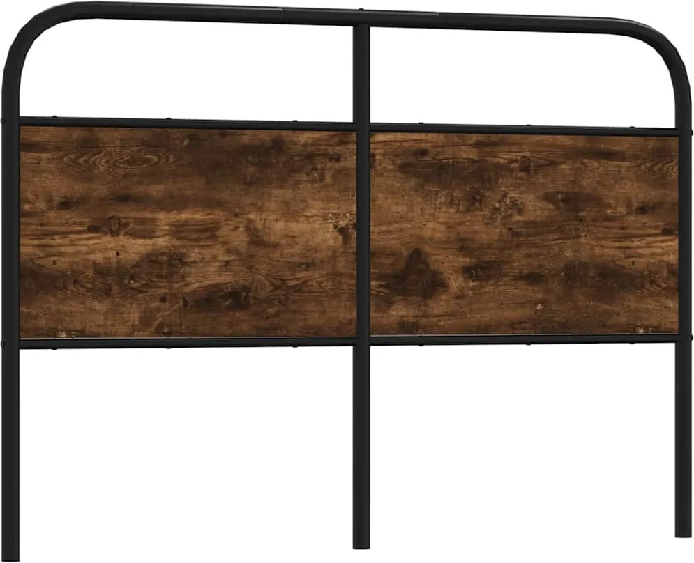 vidaXL csere fejtámla füstölt tölgy 120 cm acél és fűrészelt fa