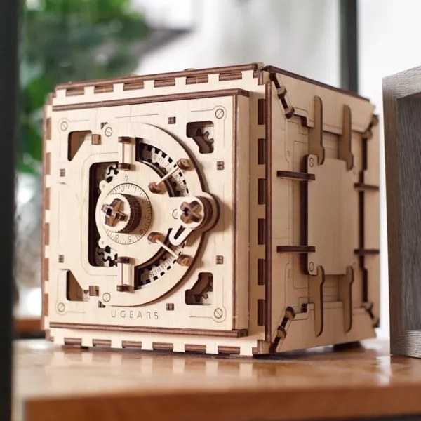 Ugears - 3D fa mechanikus puzzle Széf