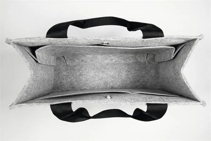 Irodai válltáska, M méret, 36x28x15 cm, SIGEL Basic, világosszürke (SDBA430)