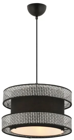 Kábeles függőlámpa HALO 1xE27/60W/230V fekete/szürke