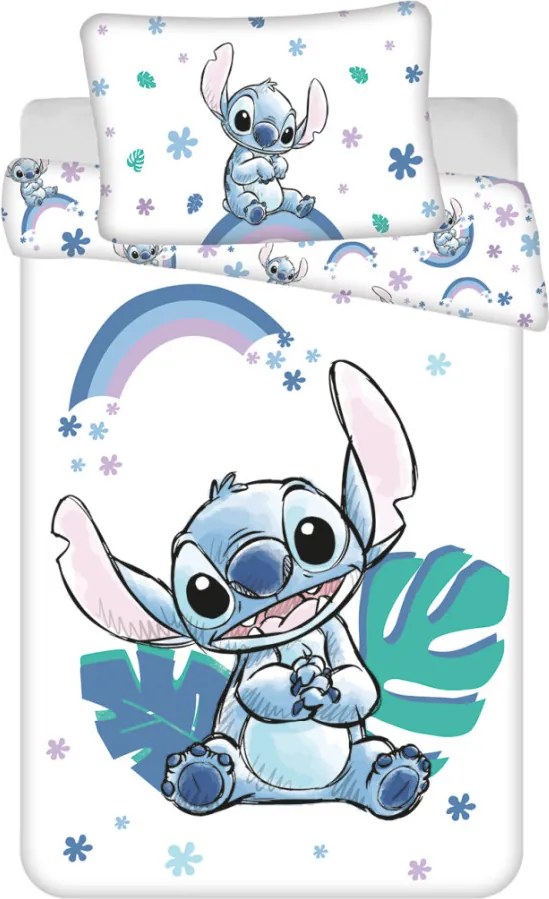 Disney Lilo és Stitch, A csillagkutya Rainbow gyerek, ovis ágyneműhuzat 100×135 cm, 40×60 cm