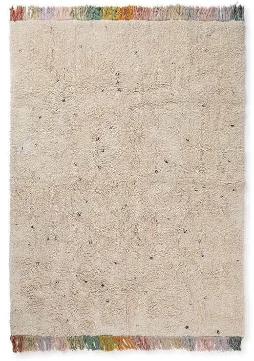 Krémszínű mosható kézi szövésű pamut gyerek szőnyeg 120x160 cm Stardust – Lorena Canals