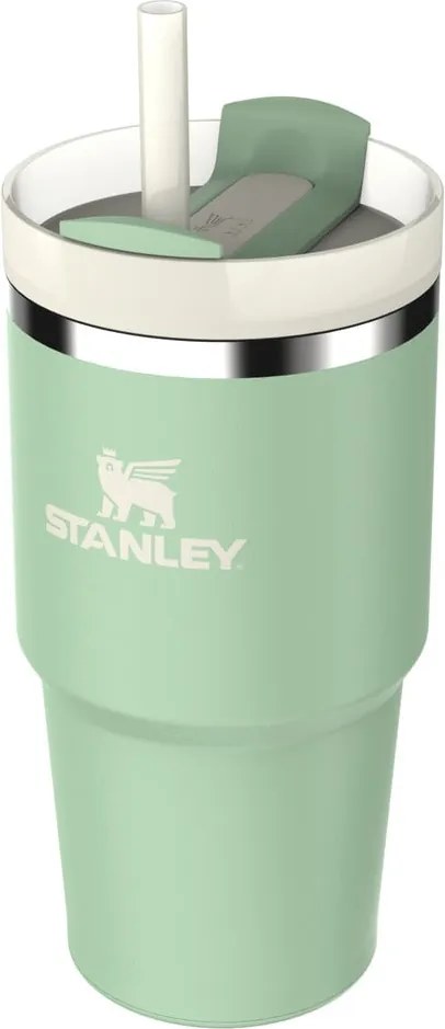 Zsályaszínű rozsdamentes acél termosz szívószállal 600 ml Quencher H2.0 FlowState Tumbler Pistachio – Stanley