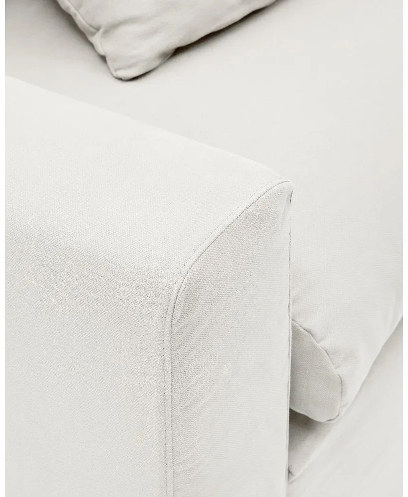 Fehér len kanapé 240 cm Nora – Kave Home