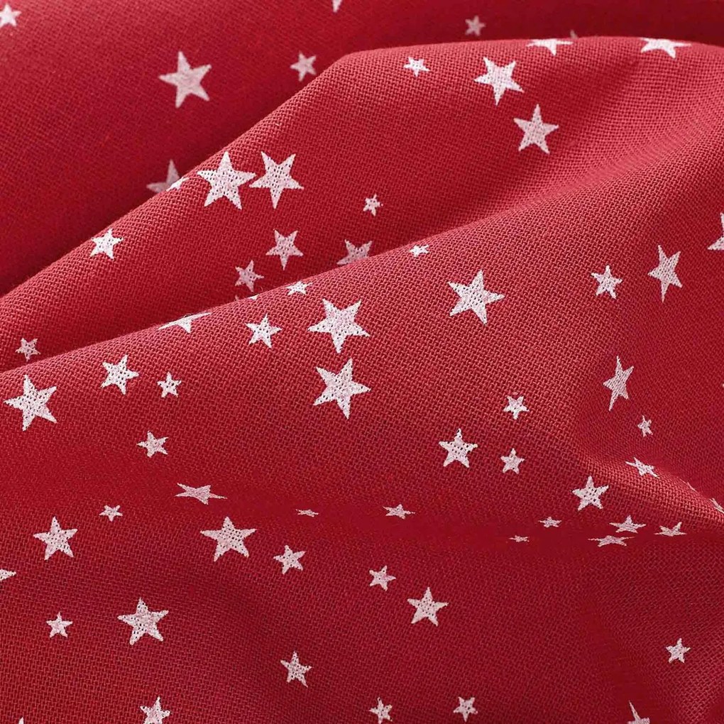 Goldea karácsonyi szögletes terítő valencia - csillagok piroson 120 x 160 cm