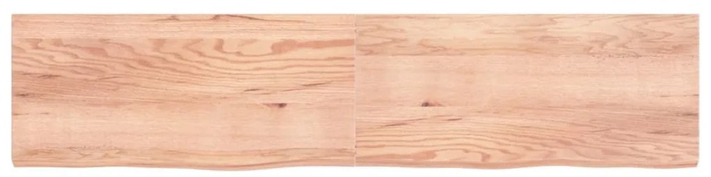 világosbarna kezelt tömör tölgyfa asztallap 220x50x(2-6) cm