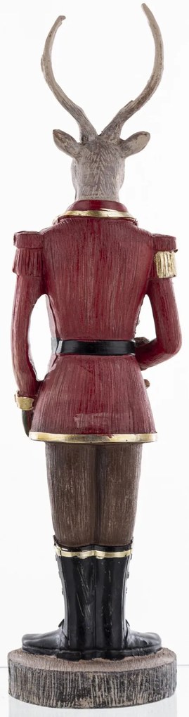 Karácsonyi Szarvas figura, műanyag, többszínű, 37x9,5x8cm
