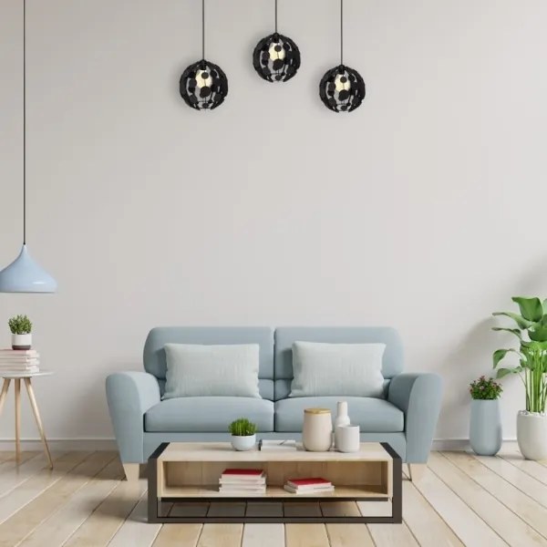 Csillár GAIA 3xE27 / 60W / 230V fekete / barna