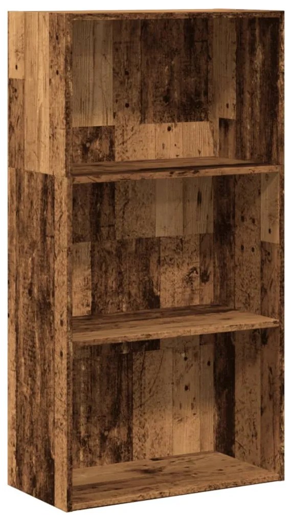 antik fa színű szerelt fa könyvespolc 60 x 30 x 114 cm