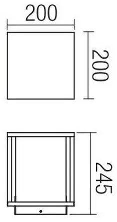 Redo 9109 - VITRA kültéri lámpa 1xE27/15W/230V IP54 fekete