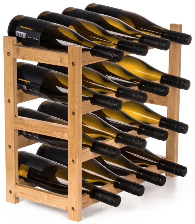 G21 Bambusz borosállvány, 16 palackos