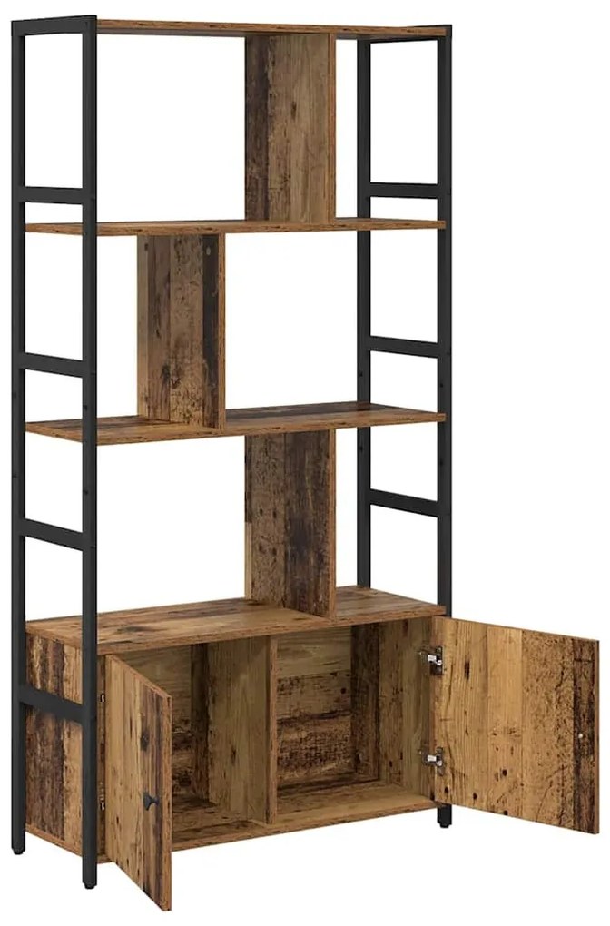 Könyvespolc Régi fa 80 x 30 x 155.5 cm Faanyag