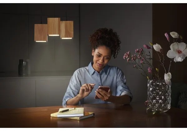 Ledvance - LED Dimmelhető csillár zsinóron DECOR WOOD 3xLED/7W/230V Wi-Fi