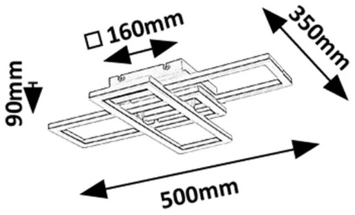 Rabalux 71394 - LED dimmelhető mennyezeti lámpatest MERENI LED/40W/230V 3000-6500K + távirányító