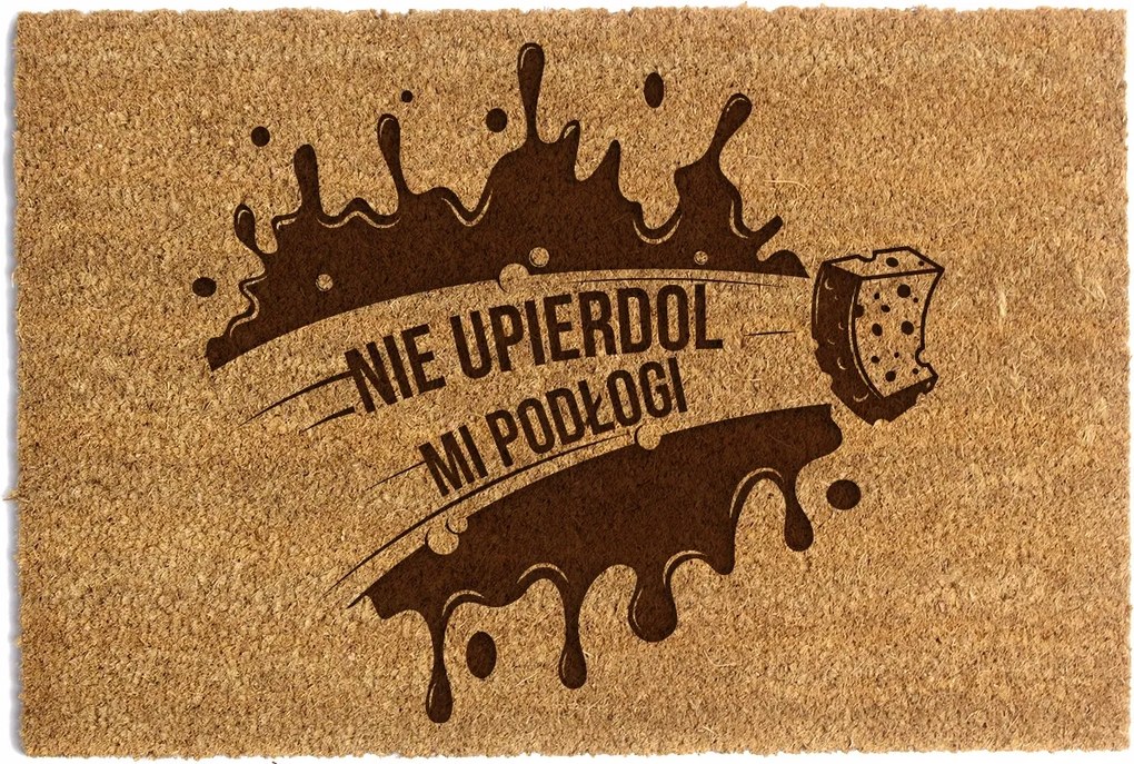 Lábtörlő Ajtó Alá 40 x 60cm Nem Alszik*alul Padló Szivacs Kókusz