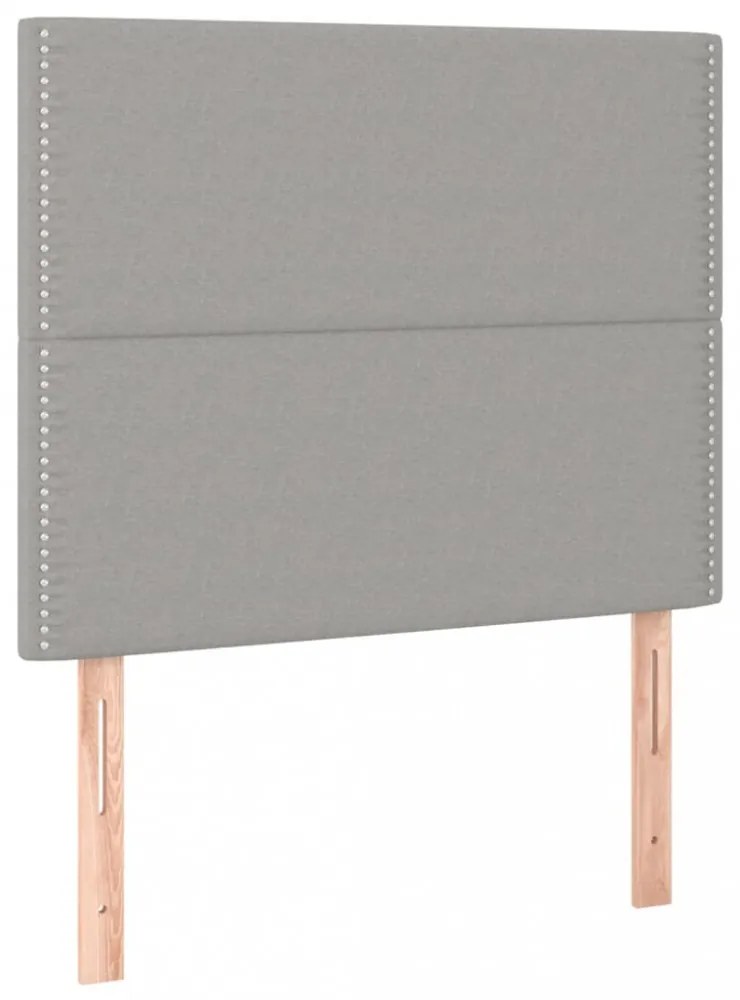 2 db világosszürke szövet fejtámla 80 x 5 x 78/88 cm
