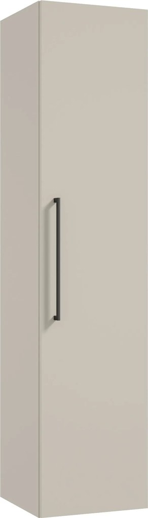 Fürdőszobaoszlop magas akasztós szekrény kasmír fekete fogantyú 140x33 cm