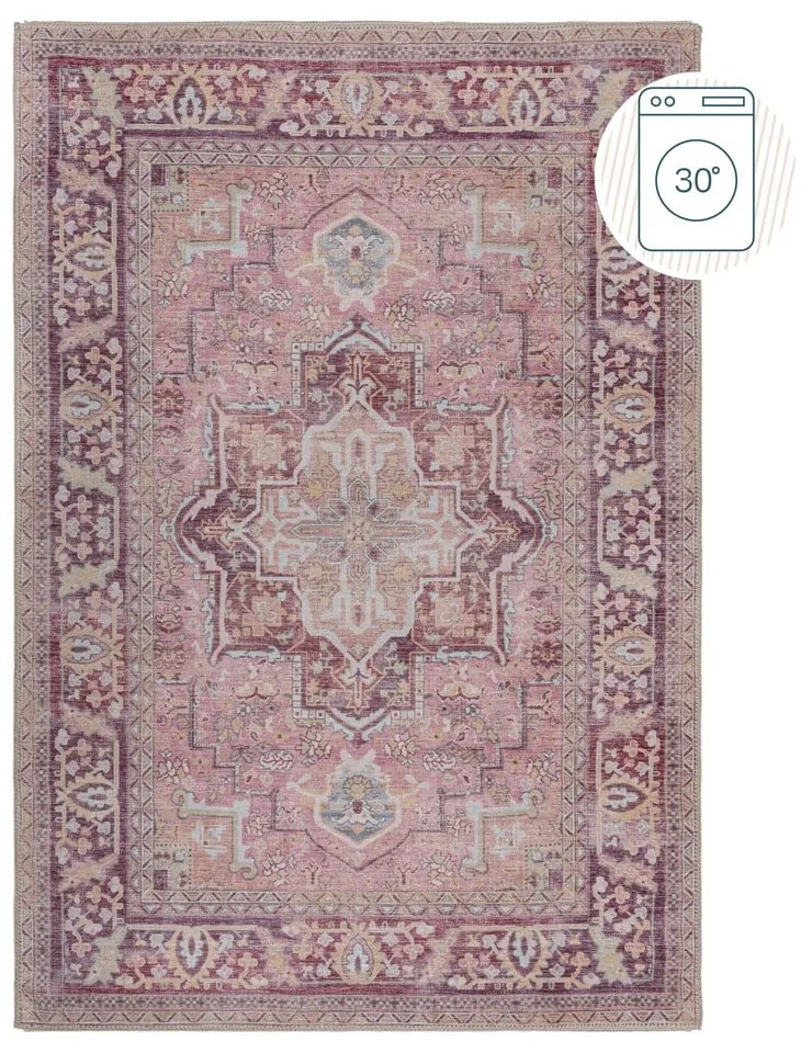 Világospiros mosható szőnyeg újrahasznosított szálkeverékből 120x170 cm Windsor – Flair Rugs