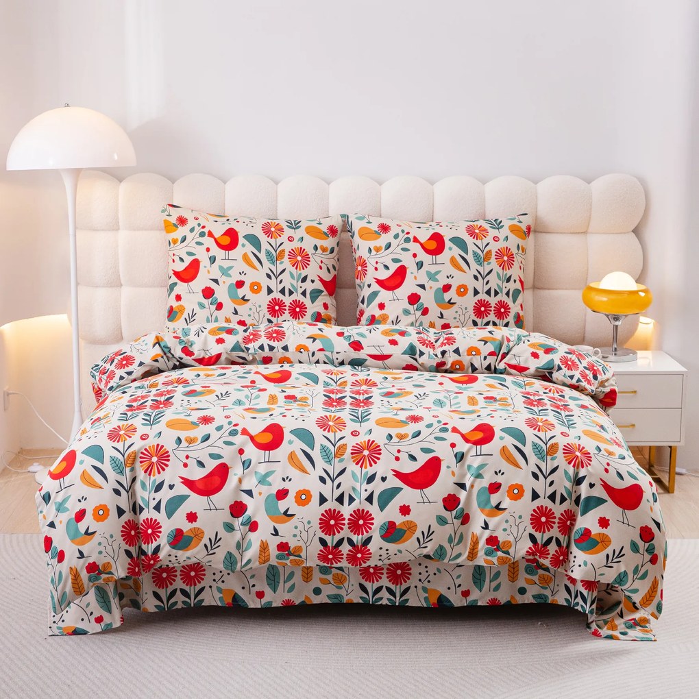 RETRO BIRD színes mikroszálas ágyneműhuzat Ágyneműhuzat mérete: 70 x 90 cm | 140 x 220 cm