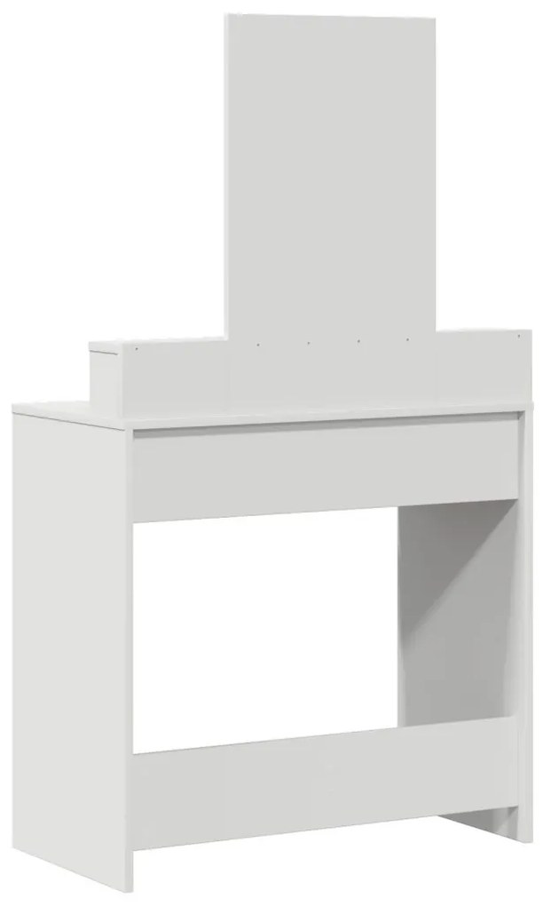 Sminktükör Fiókokkal Fehér 79x41x140 cm