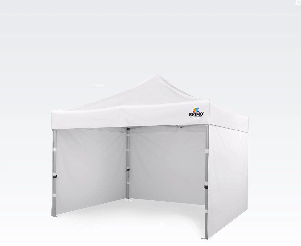 Prémium party sátor 3x3 m alumínium | Legmagasabb tartósság – BRIMO - plusz 3 oldalfal - Fehér