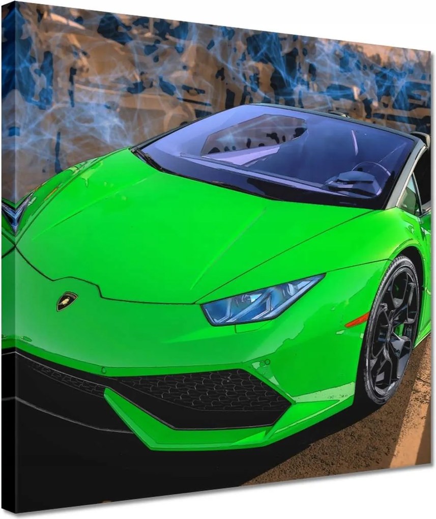 Vászonkép 30x30 Zöld sportautó