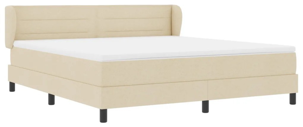 Boxspring Ágy Mattal Krém 180x200 cm Szövet