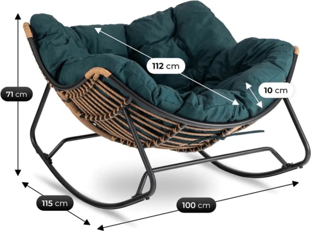 FOTEL Bujany ELTON Zielony